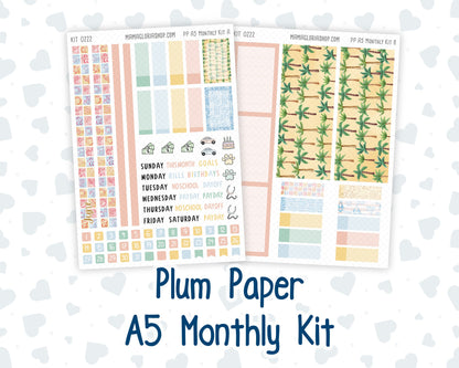 Kit 0222 - A5 - Plum Paper - Monthly Kit - June - Beach Day