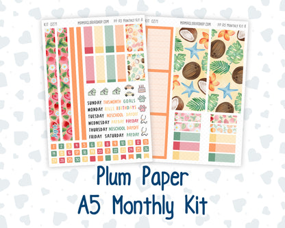 Kit 0271 - A5 - Plum Paper - Monthly Kit - June - Strawberry Shore