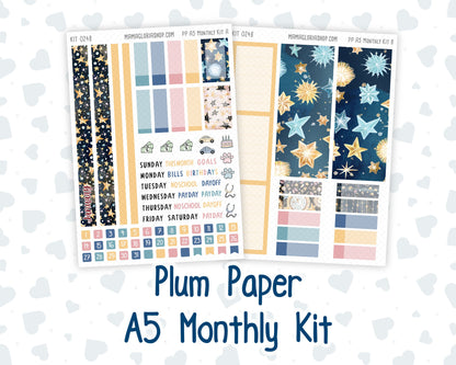 Kit 0248 - A5 - Plum Paper - Monthly Kit - January - Midnight Countdown