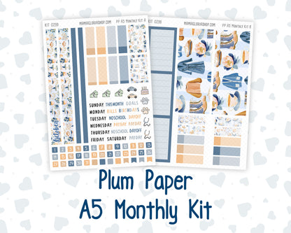 Kit 0299 - A5 - Plum Paper - Monthly Kit - October - Book Nook
