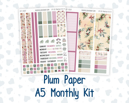 Kit 0307 - A5 - Plum Paper - Monthly Kit - December - Velvet Hearth