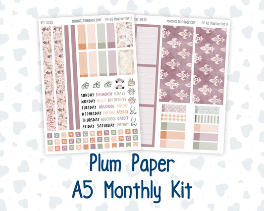 Kit 0293 - A5 - Plum Paper - Monthly Kit - September - Fleur de Provence
