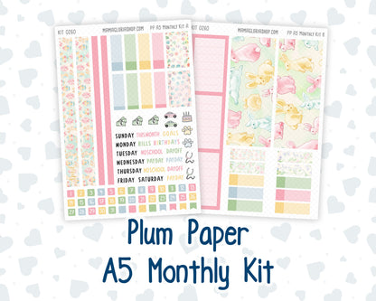 Kit 0260 - A5 - Plum Paper - Monthly Kit - April - Pastel Egg Hunt