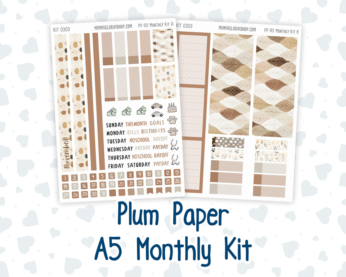 Kit 0303 - A5 - Plum Paper - Monthly Kit - November - Into The Woods