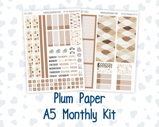 Kit 0303 - A5 - Plum Paper - Monthly Kit - November - Into The Woods