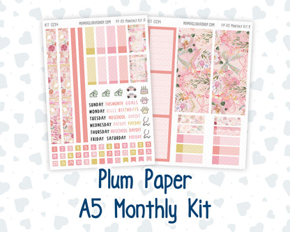 Kit 0294 - A5 - Plum Paper - Monthly Kit - September - Rosy Reveria