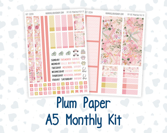 Kit 0294 - A5 - Plum Paper - Monthly Kit - September - Rosy Reveria