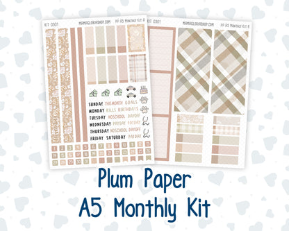 Kit 0301 - A5 - Plum Paper - Monthly Kit - November - Sunday Comfort