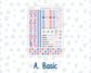 Kit 0273 - A5 - Plum Paper - Monthly Kit - July - Americana In Bloom