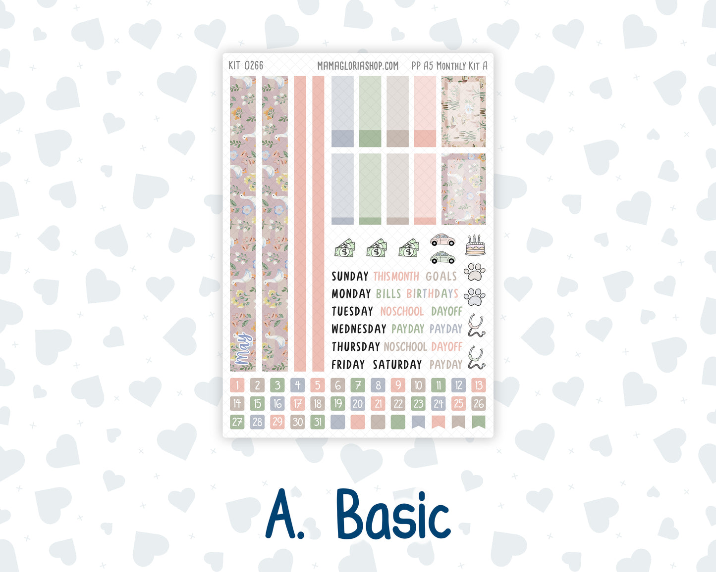 Kit 0266 - A5 - Plum Paper - Monthly Kit - May - Froggy Lake Picnic