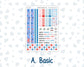 Kit 0224 - A5 - Plum Paper - Monthly Kit - July - Patriotic Parade