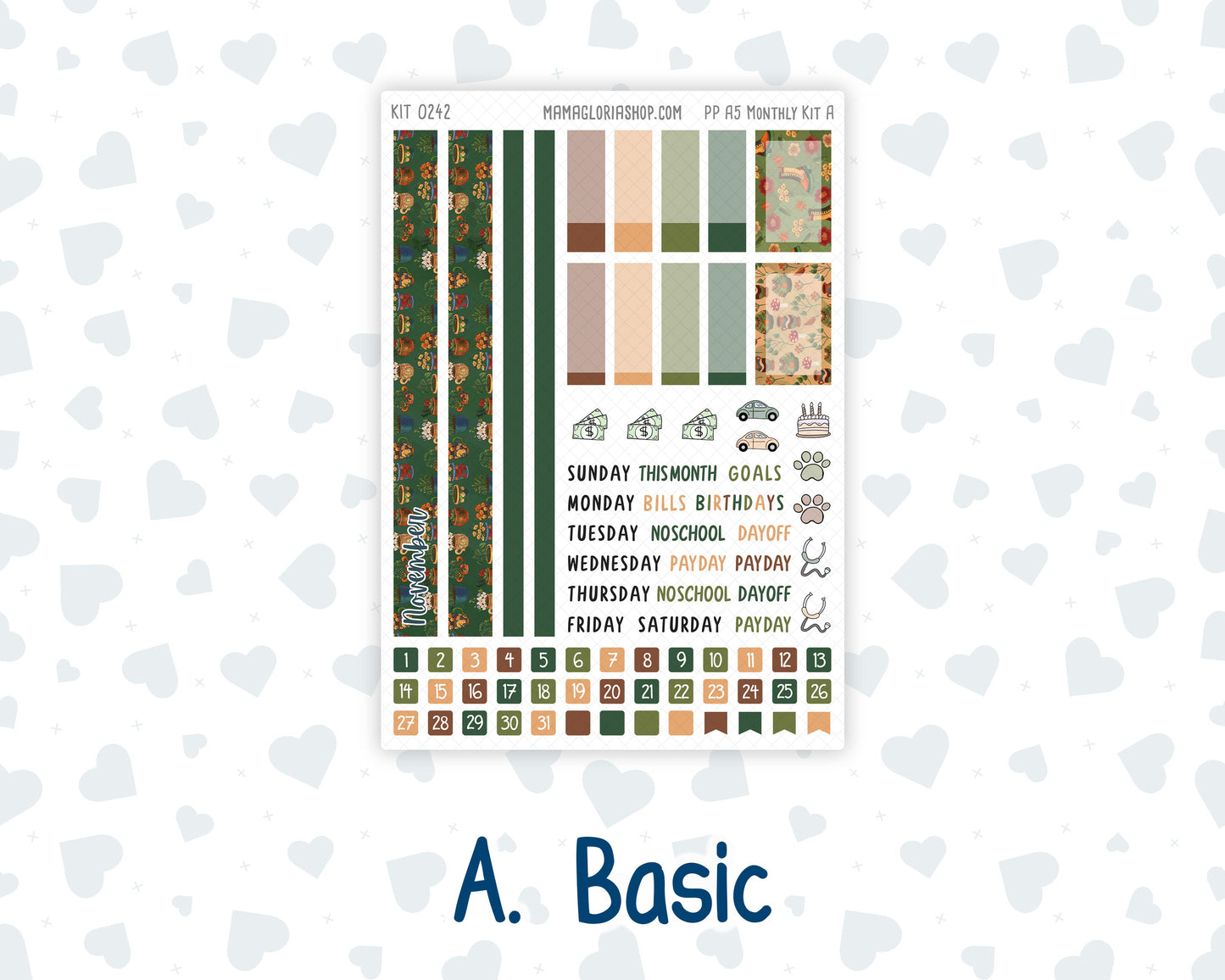 Kit 0242 - A5 - Plum Paper - Monthly Kit - November - Cottage Autumn