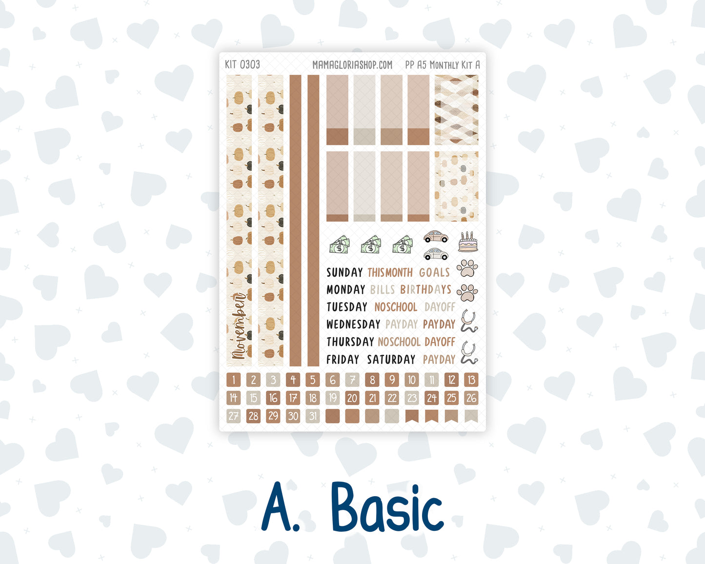 Kit 0303 - A5 - Plum Paper - Monthly Kit - November - Into The Woods