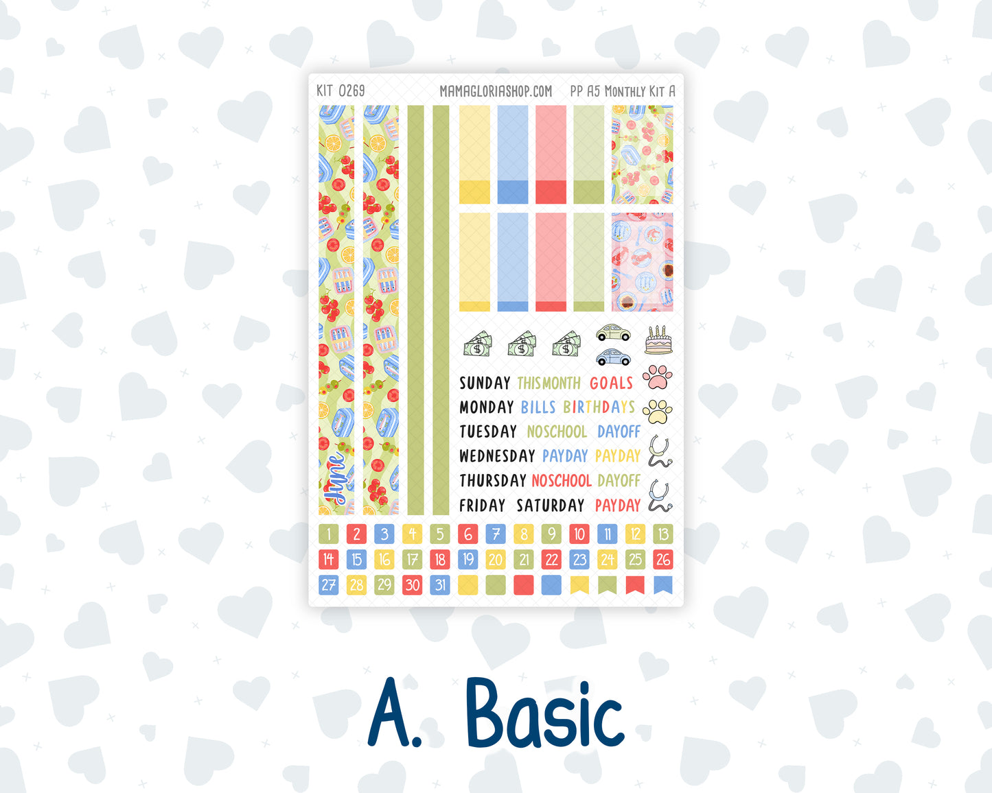 Kit 0269 - A5 - Plum Paper - Monthly Kit - June - Dolce Mare