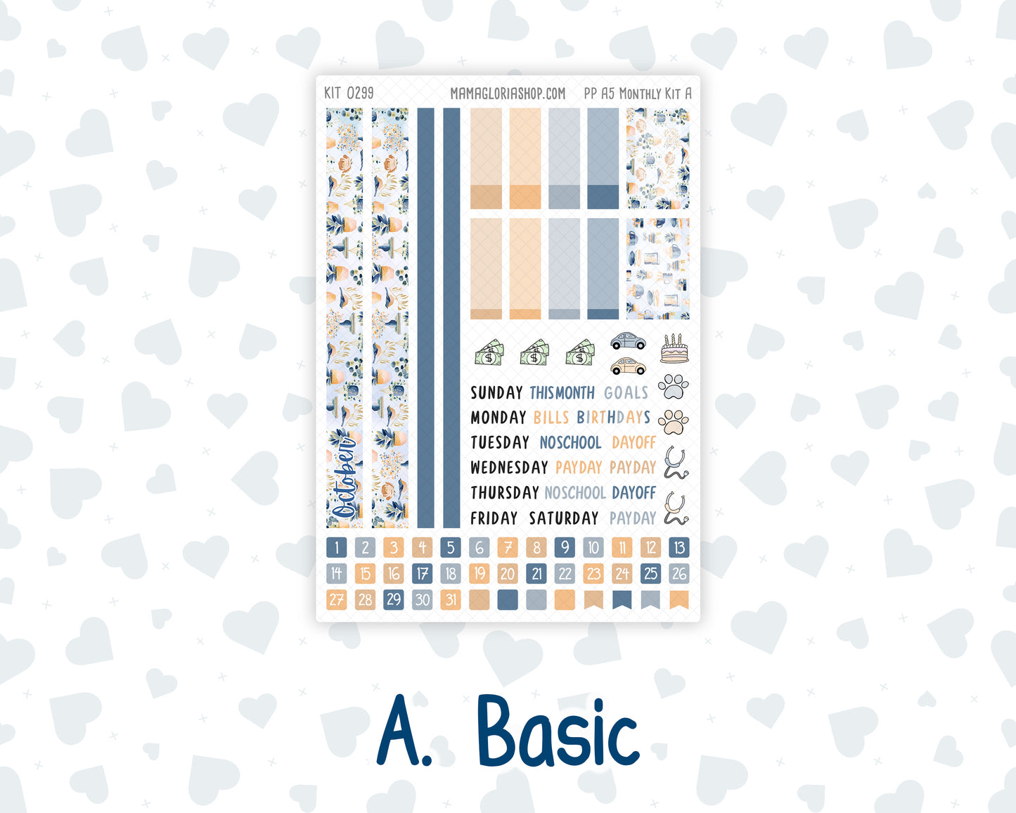 Kit 0299 - A5 - Plum Paper - Monthly Kit - October - Book Nook