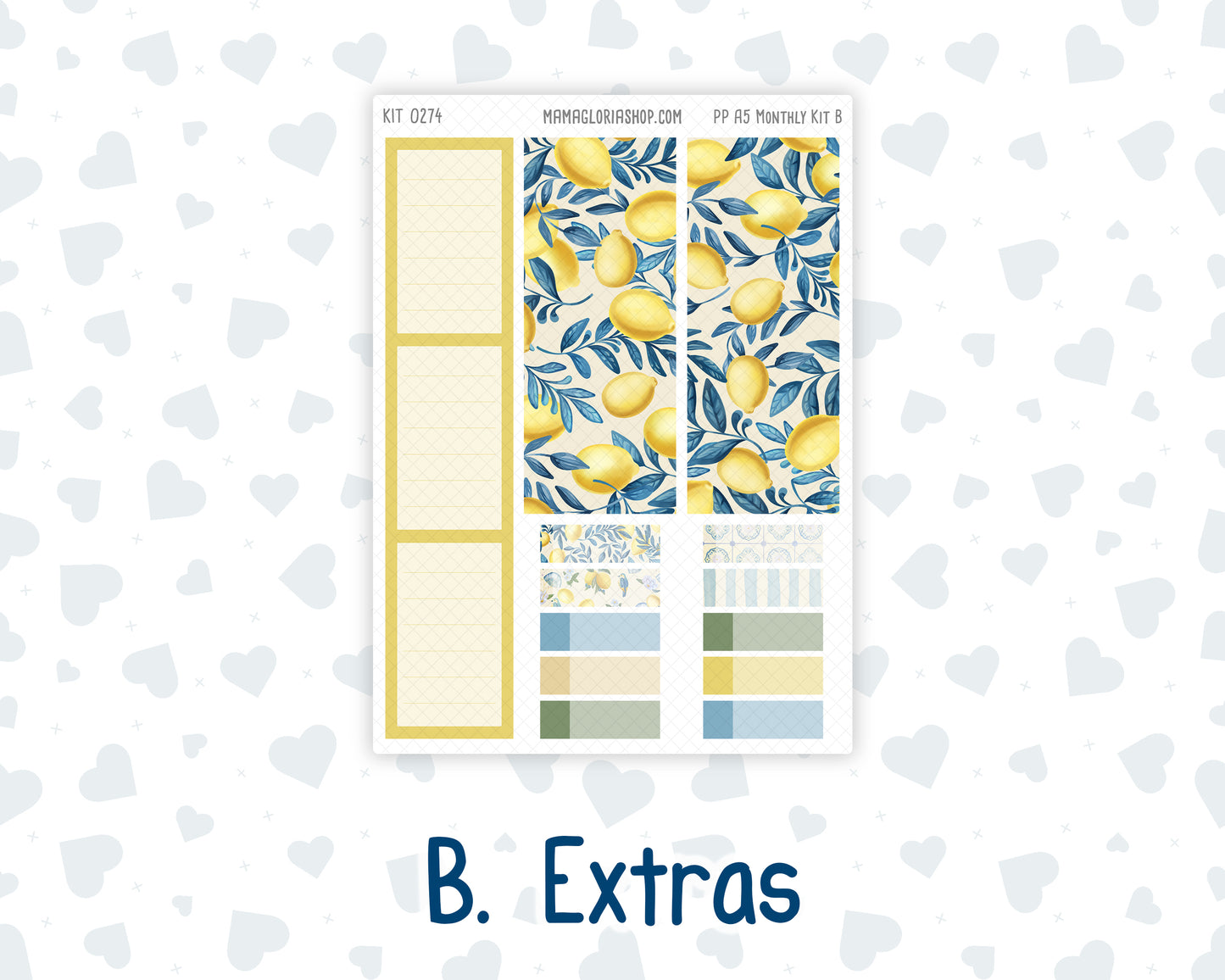 Kit 0274 - A5 - Plum Paper - Monthly Kit - July - Sunny Lemon Shore