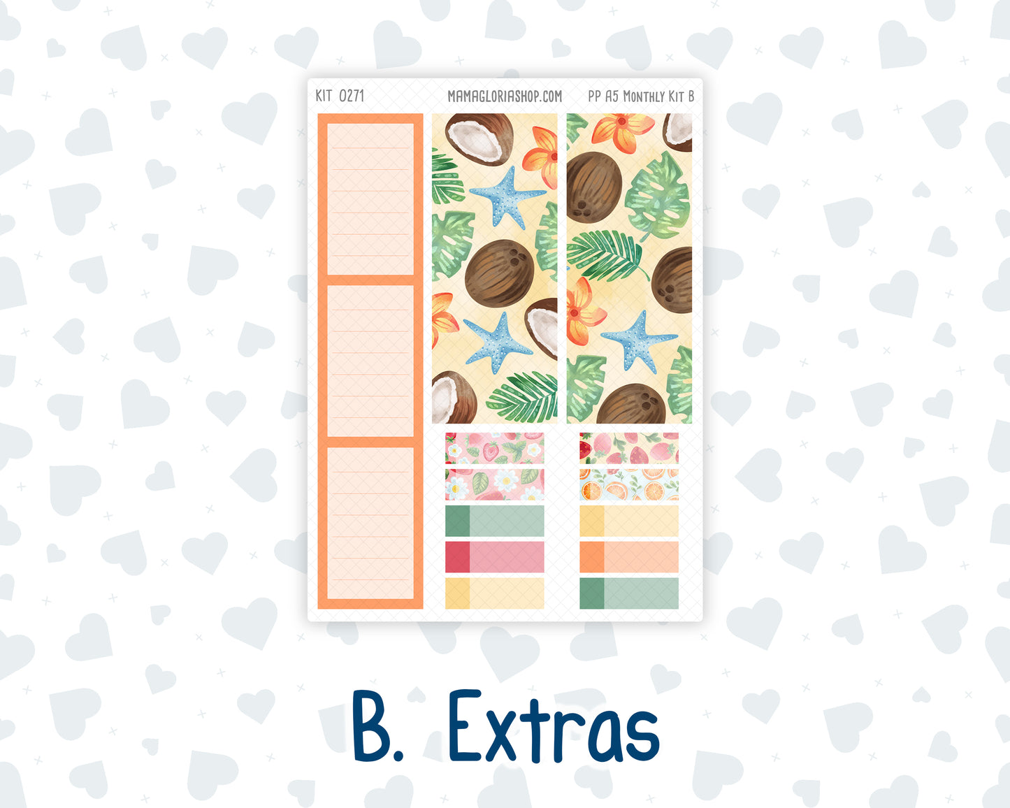 Kit 0271 - A5 - Plum Paper - Monthly Kit - June - Strawberry Shore