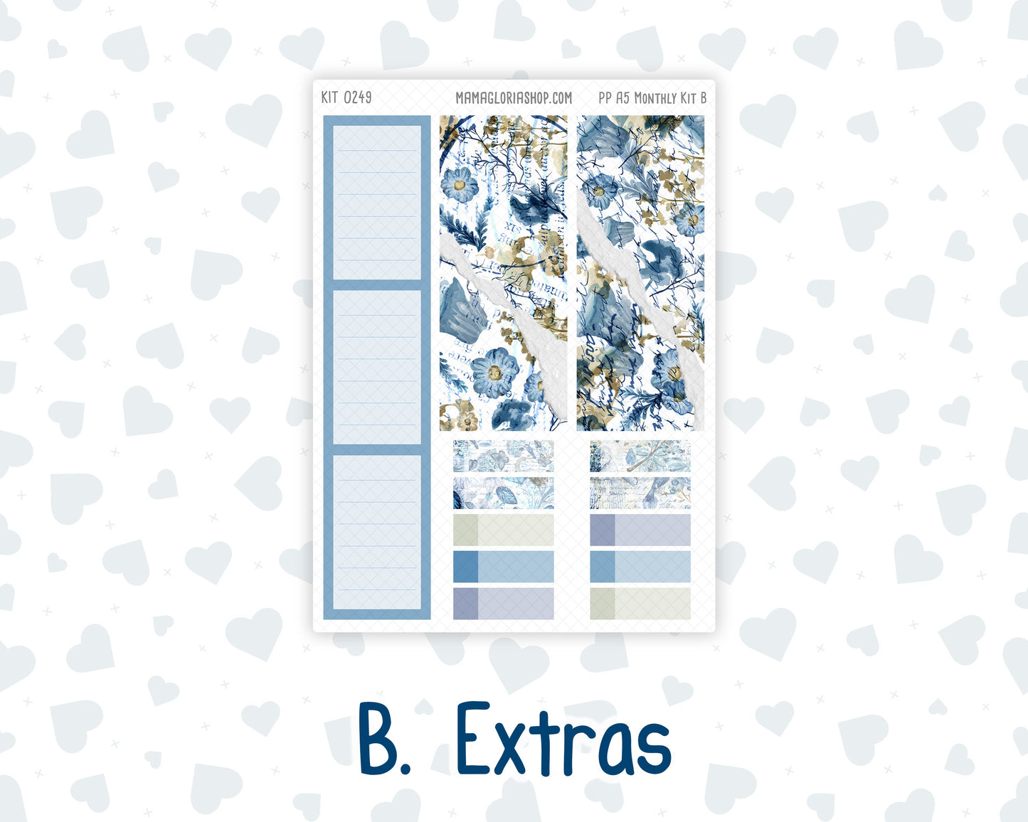 Kit 0249 - A5 - Plum Paper - Monthly Kit - January - Icy Lace