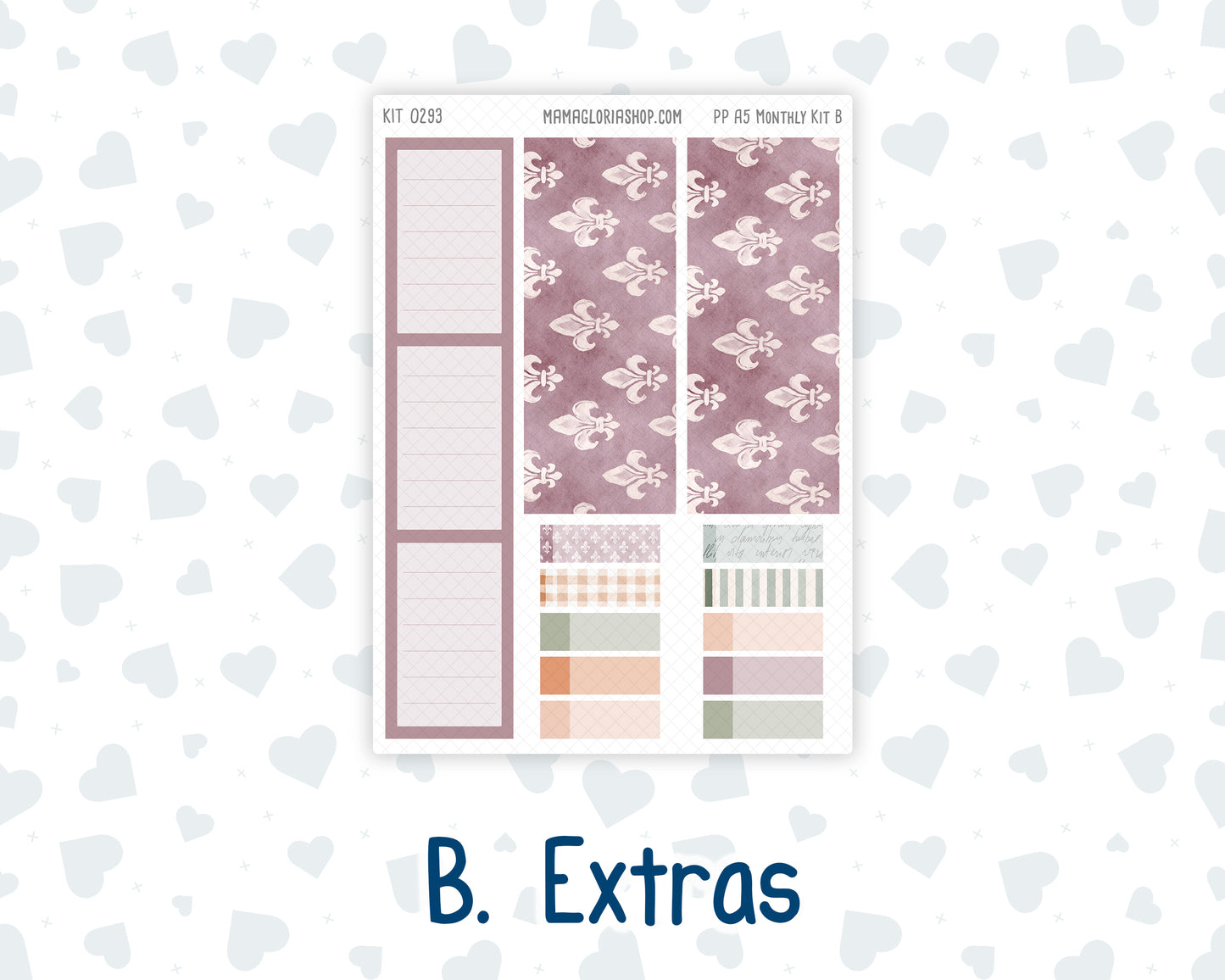 Kit 0293 - A5 - Plum Paper - Monthly Kit - September - Fleur de Provence