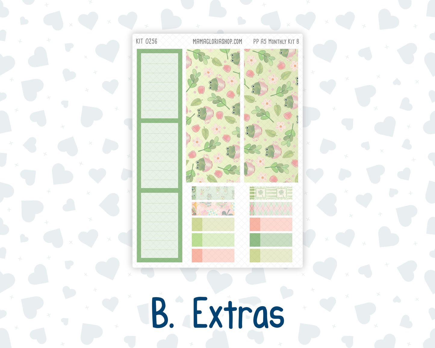 Kit 0256 - A5 - Plum Paper - Monthly Kit - March - Froggy Luck
