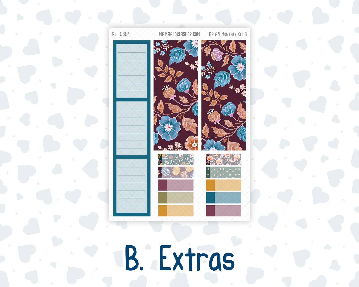 Kit 0304 - A5 - Plum Paper - Monthly Kit - November - Autumn In Bloom