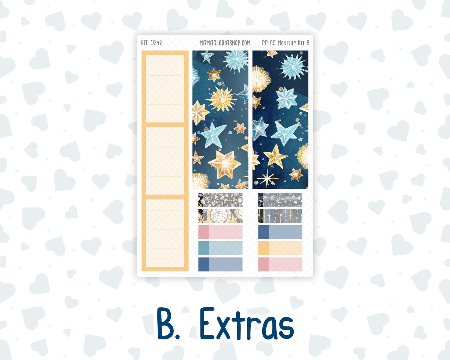 Kit 0248 - A5 - Plum Paper - Monthly Kit - January - Midnight Countdown