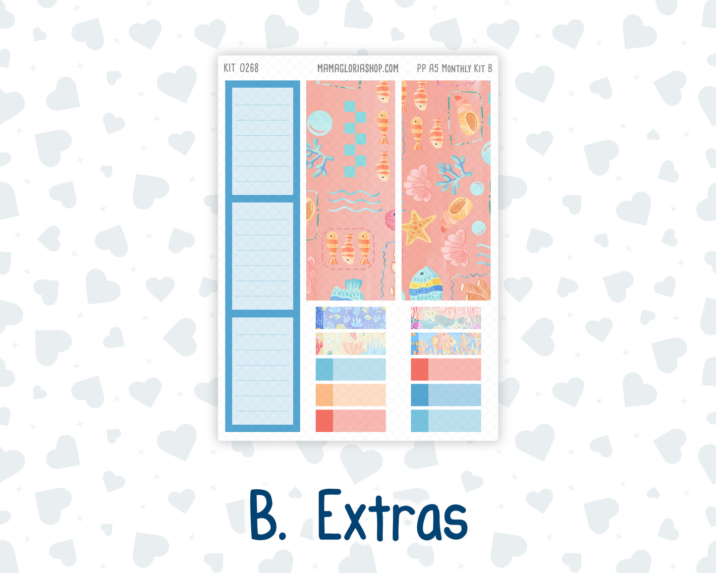 Kit 0268 - A5 - Plum Paper - Monthly Kit - June - Sea Sweeties