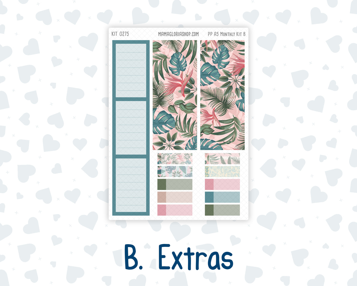 Kit 0275 - A5 - Plum Paper - Monthly Kit - July - Tropical Safari Blush