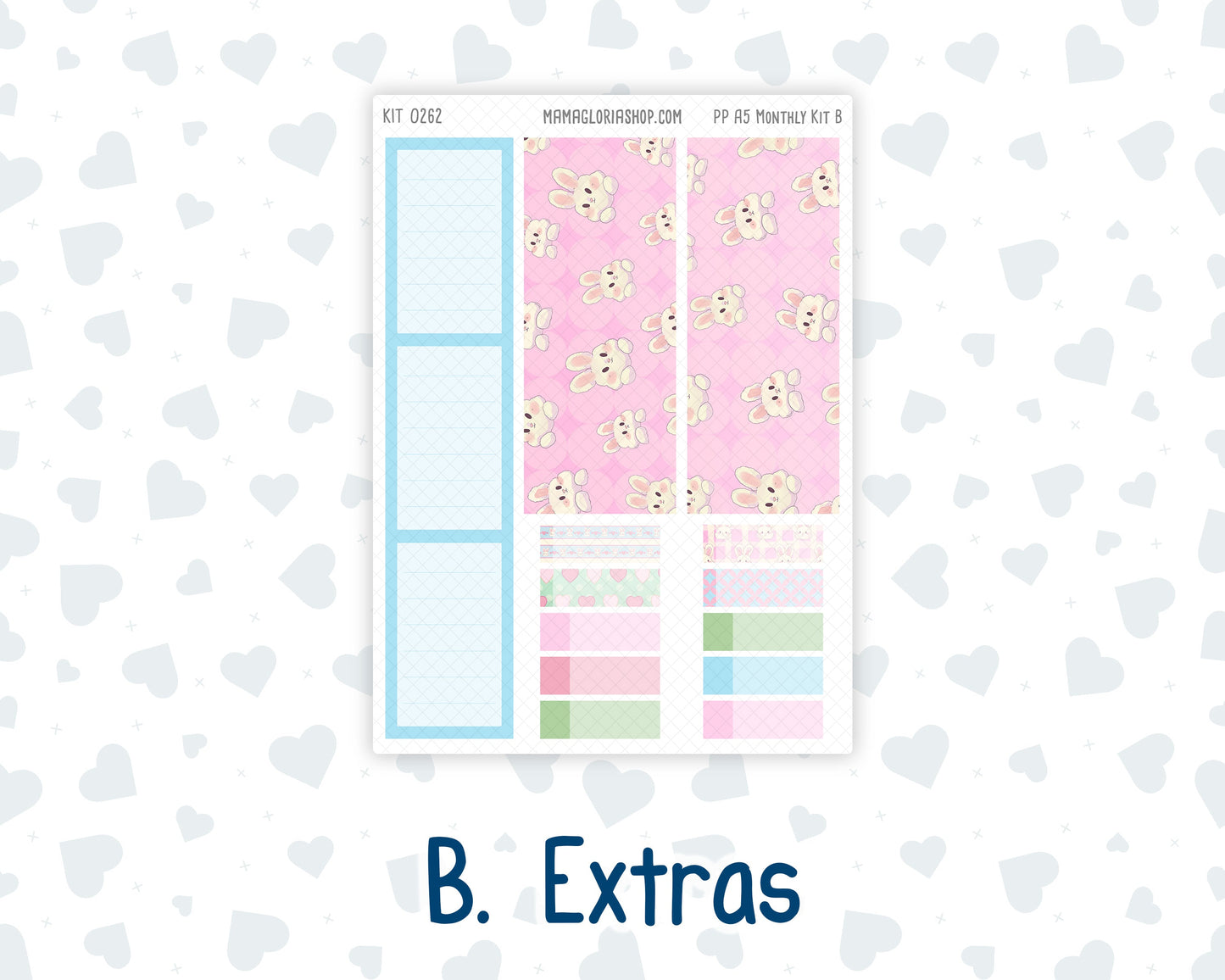 Kit 0262 - A5 - Plum Paper - Monthly Kit - April - Spring Puffs