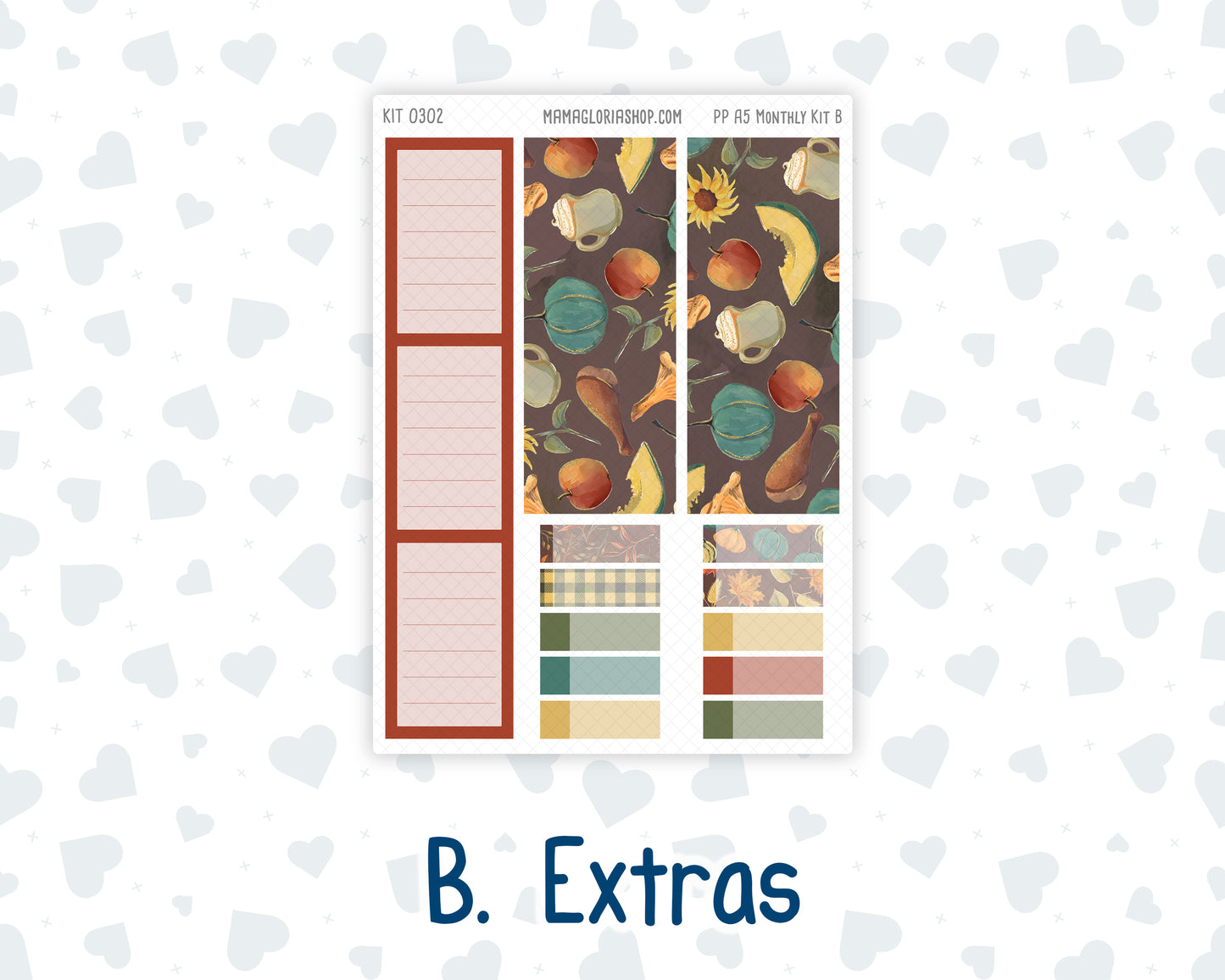 Kit 0302 - A5 - Plum Paper - Monthly Kit - November - Thankful Season