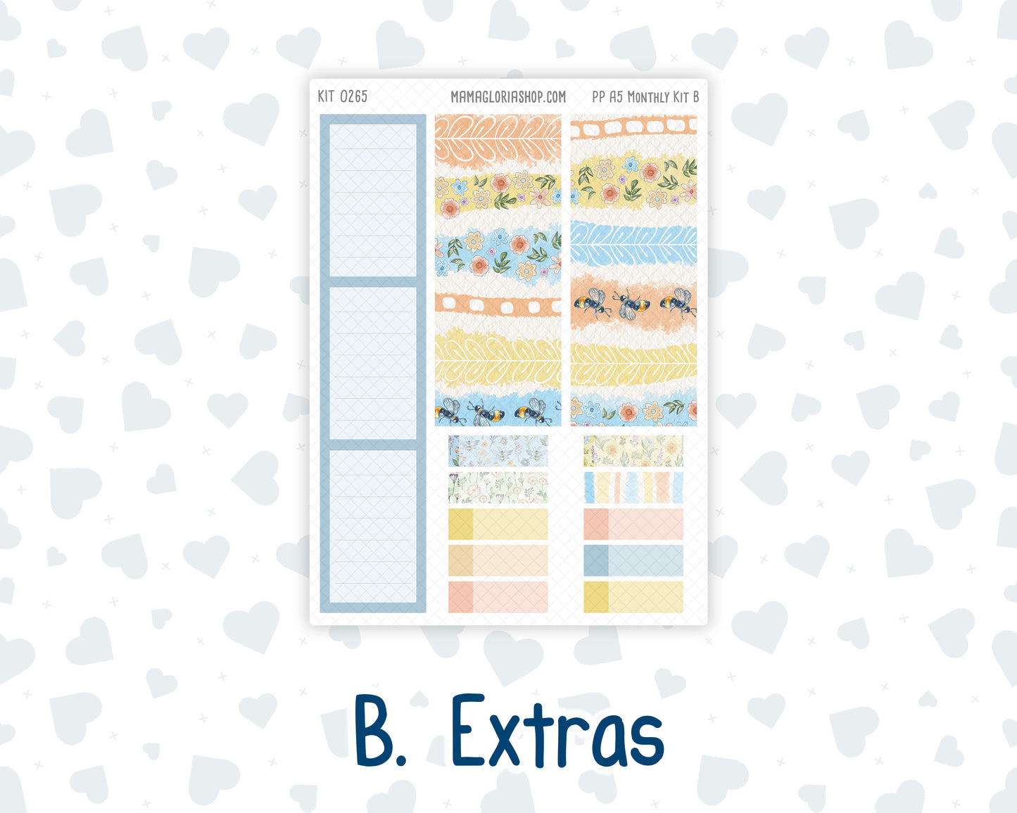 Kit 0265 - A5 - Plum Paper - Monthly Kit - May - Honeybee Sky
