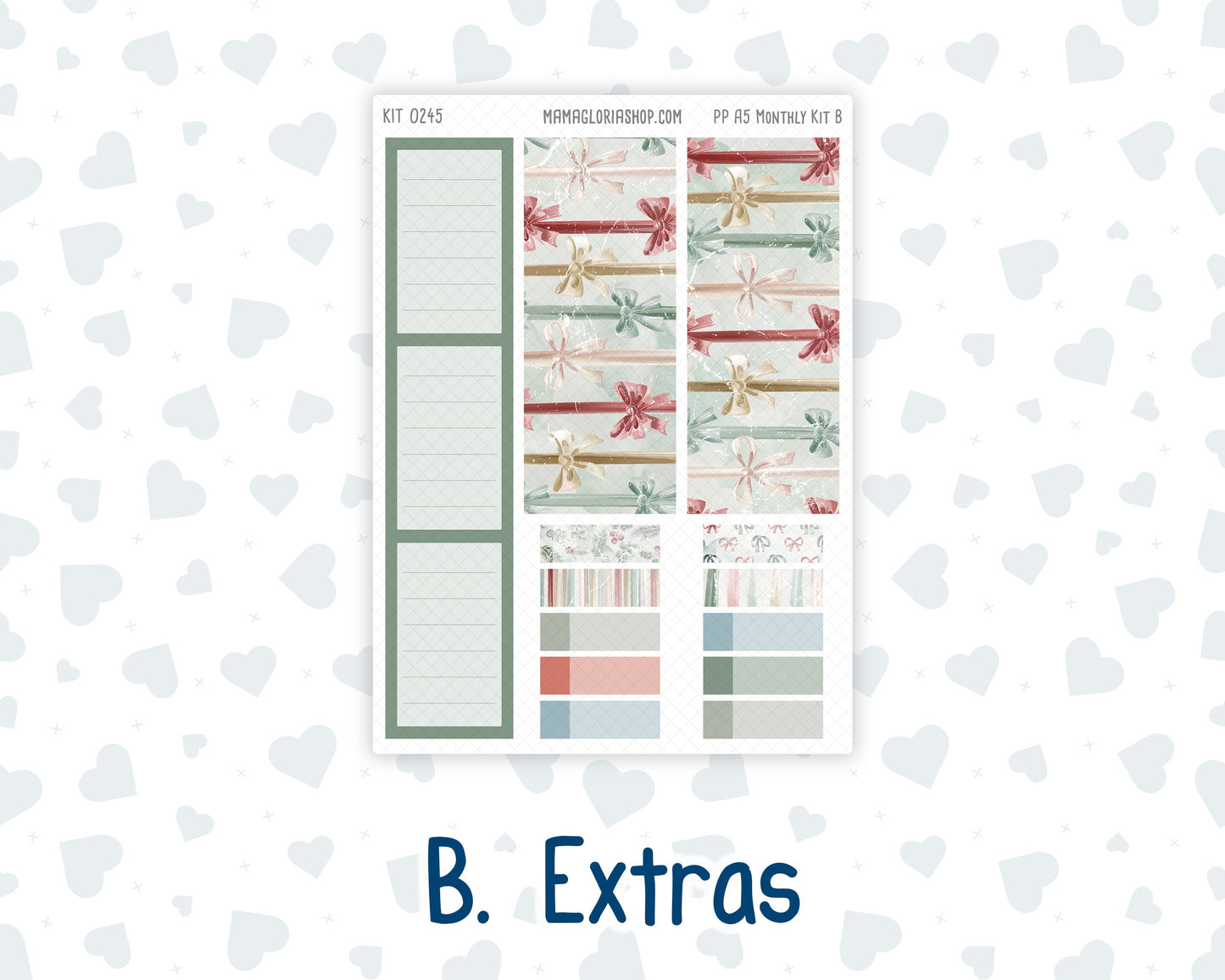 Kit 0245 - A5 - Plum Paper - Monthly Kit - December - Vintage Christmas
