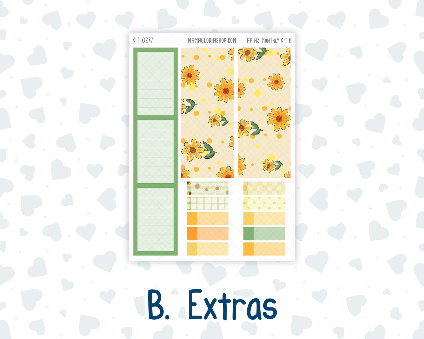 Kit 0277 - A5 - Plum Paper - Monthly Kit - August - Sunflower Drama Club