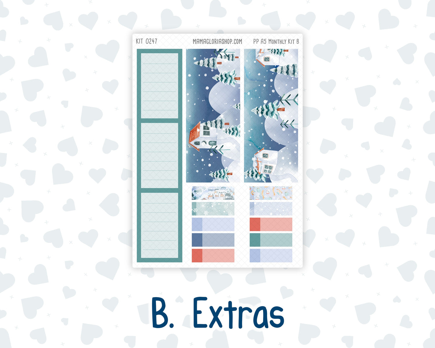 Kit 0247 - A5 - Plum Paper - Monthly Kit - December - Snow Day Adventures