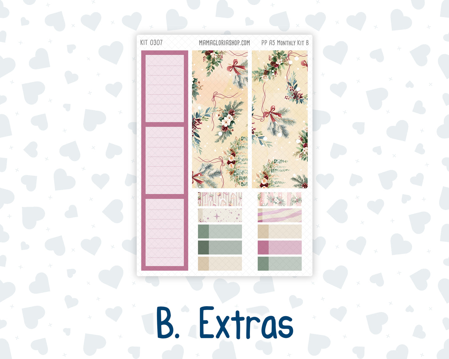 Kit 0307 - A5 - Plum Paper - Monthly Kit - December - Velvet Hearth