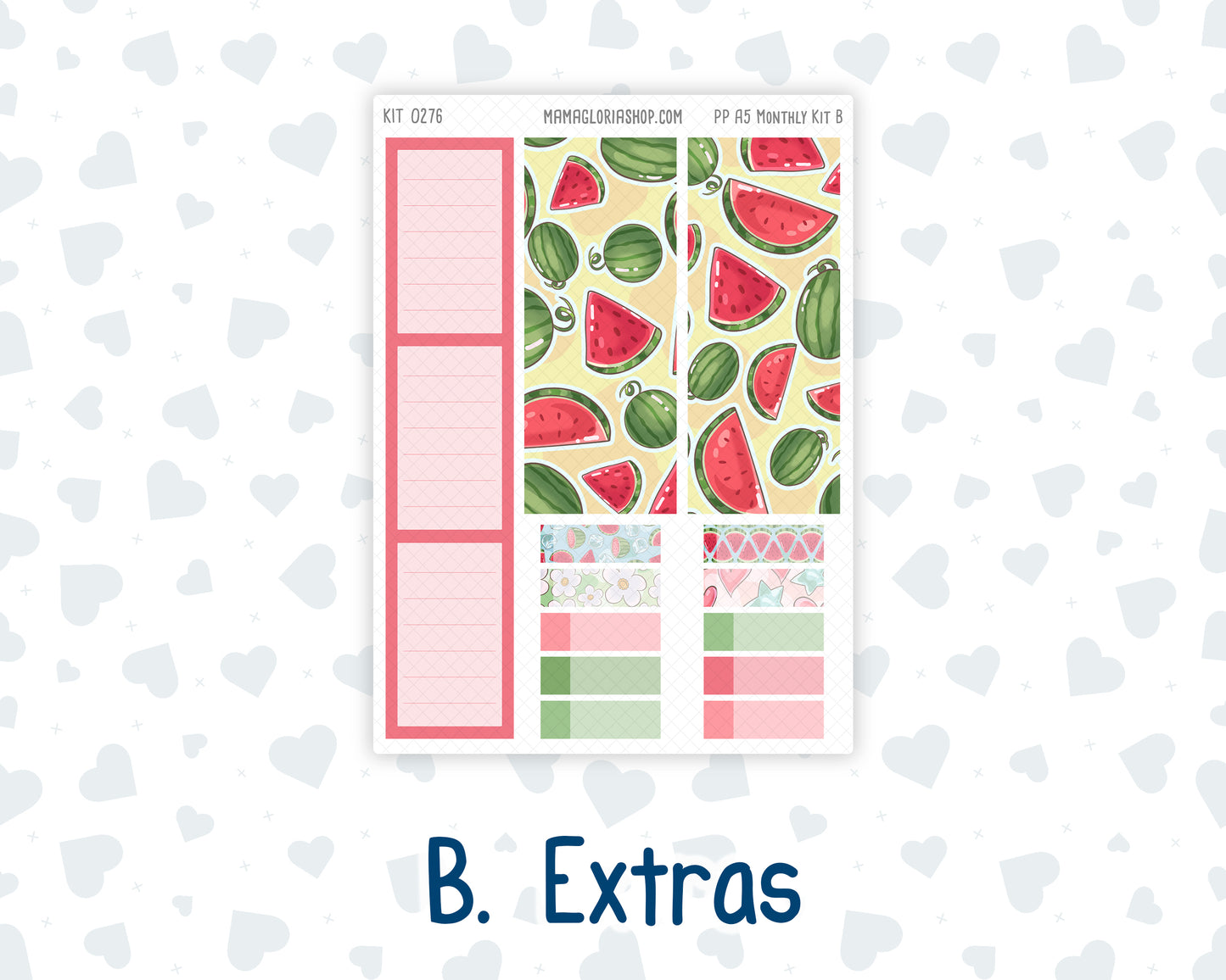 Kit 0276 - A5 - Plum Paper - Monthly Kit - July - Melon Crush