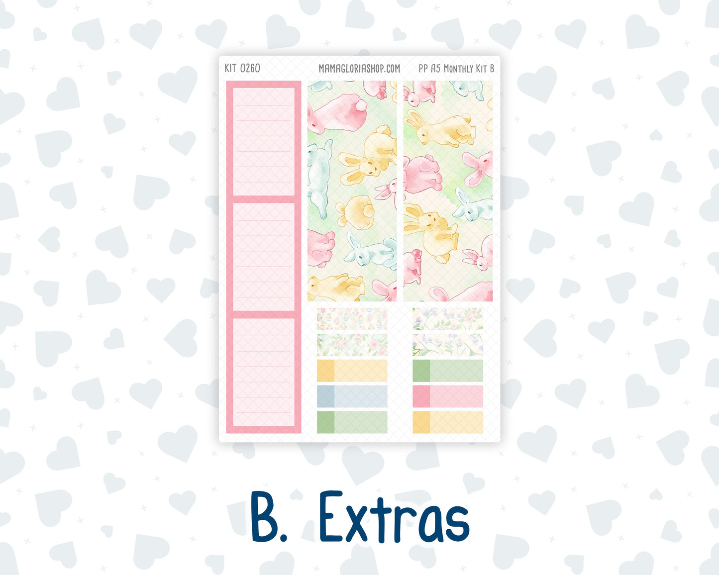 Kit 0260 - A5 - Plum Paper - Monthly Kit - April - Pastel Egg Hunt