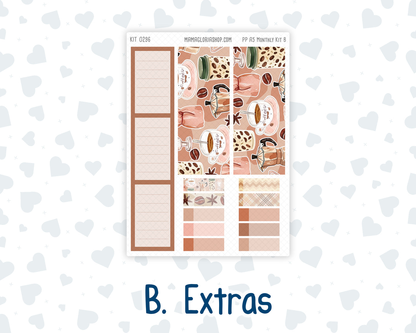Kit 0296 - A5 - Plum Paper - Monthly Kit - September - Coffee Break