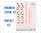 Kit 0297 - Hobonichi Cousin - Monthly Kit - October - Pink Spell - 1.3” Wide Columns