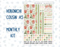 Kit 0295 - Hobonichi Cousin - Monthly Kit - September - Apple Harvest - 1.3” Wide Columns