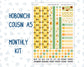 Kit 0277 - Hobonichi Cousin - Monthly Kit - August - Sunflower Drama Club - 1.3” Wide Columns