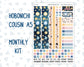 Kit 0248 - Hobonichi Cousin - Monthly Kit - January - Midnight Countdown - 1.3” Wide Columns