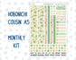 Kit 0256 - Hobonichi Cousin - Monthly Kit - March - Froggy Luck - 1.3” Wide Columns