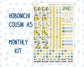 Kit 0274 - Hobonichi Cousin - Monthly Kit - July - Sunny Lemon Shore - 1.3” Wide Columns