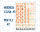 Kit 0228 - Hobonichi Cousin - Monthly Kit - August - Just Peachy - 1.3” Wide Columns