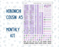 Kit 0263 - Hobonichi Cousin - Monthly Kit - April - Lavender Drift - 1.3” Wide Columns