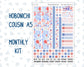 Kit 0273 - Hobonichi Cousin - Monthly Kit - July - Americana In Bloom - 1.3” Wide Columns