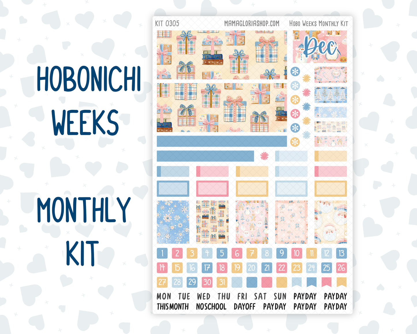 Kit 0305 - Hobonichi Weeks - Monthly Kit - December - Sugarplum Parade
