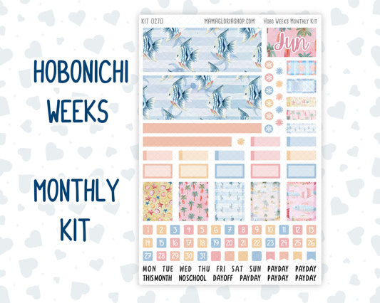 Kit 0270 - Hobonichi Weeks - Monthly Kit - June - Beachside Bliss