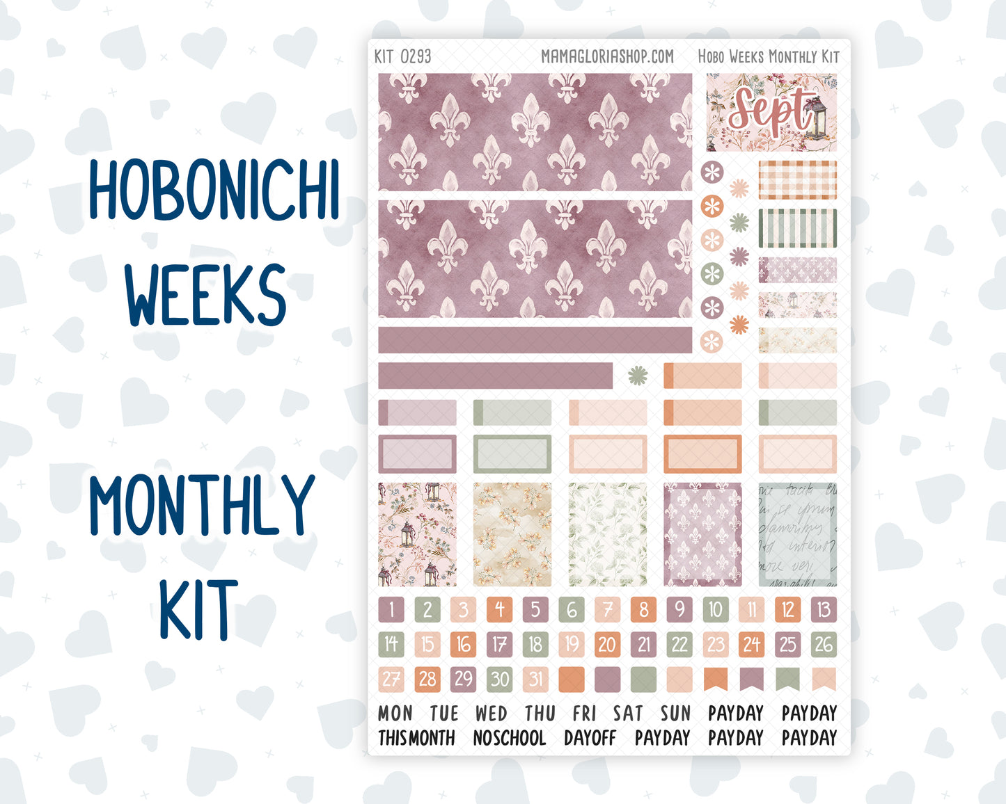 Kit 0293 - Hobonichi Weeks - Monthly Kit - September - Fleur de Provence